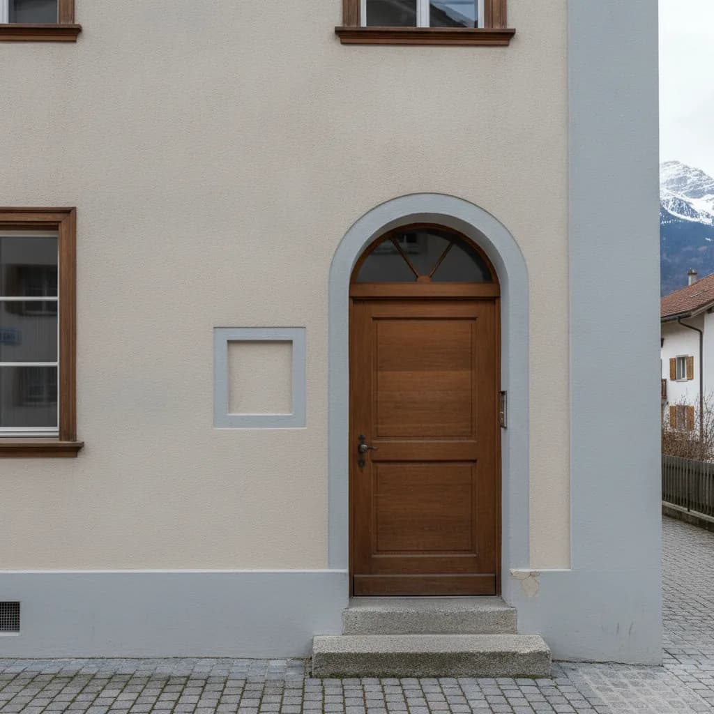 Haustür mit Treppenstufe an einem Wohnhaus — hier klingeln wir zum Erstgespräch