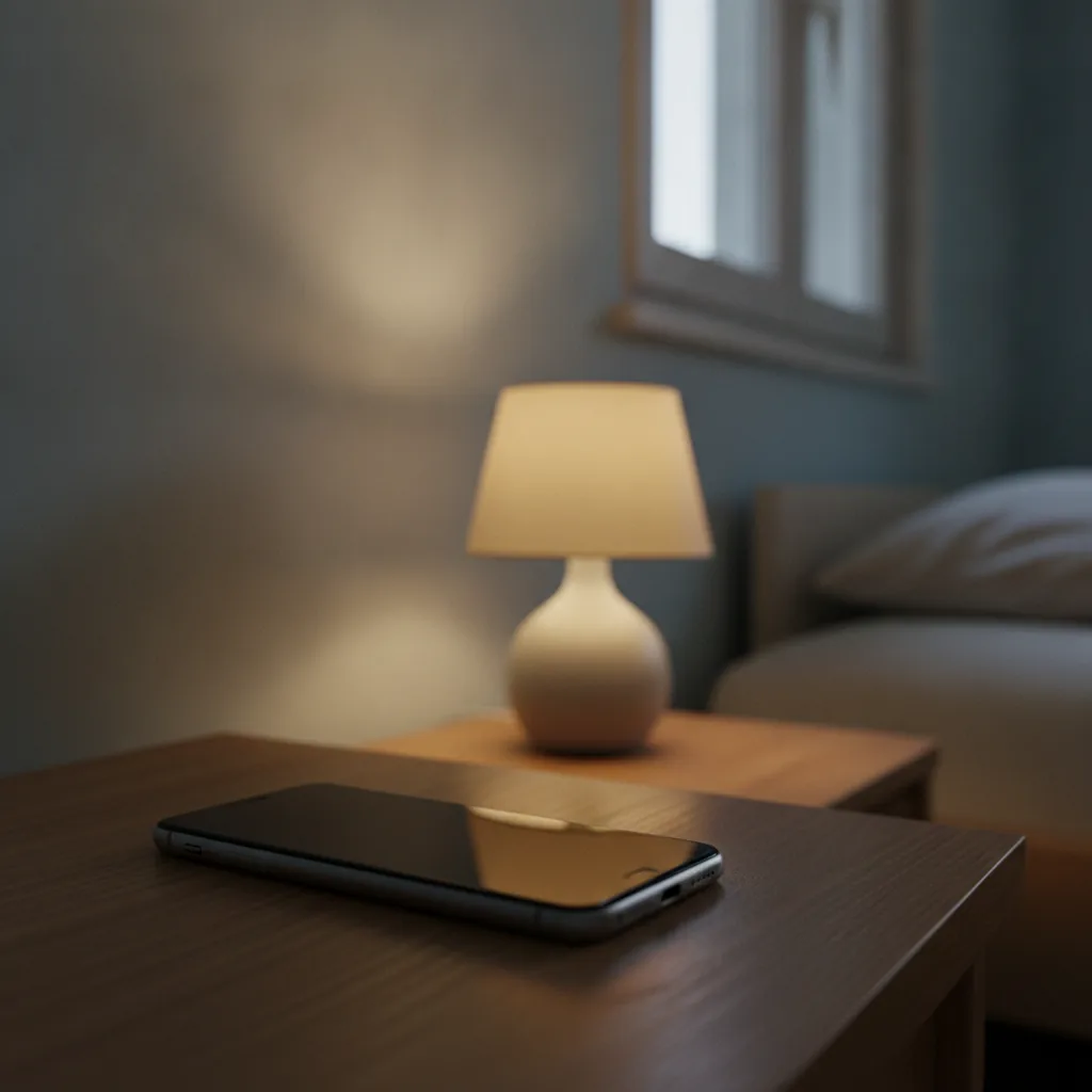 Telefon auf dem Nachttisch für die 24-Stunden-Erreichbarkeit